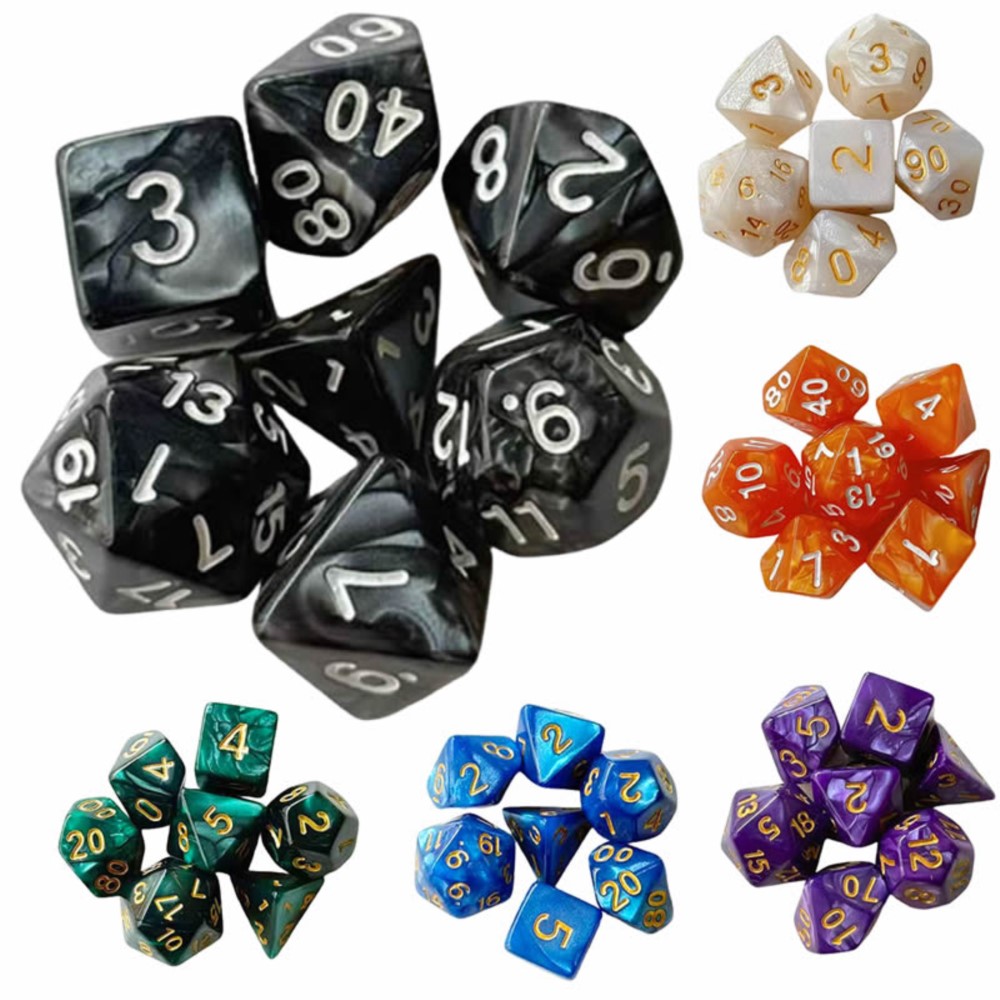Juego de dados de 7 piezas par - Game Token Counter reseña y precio
