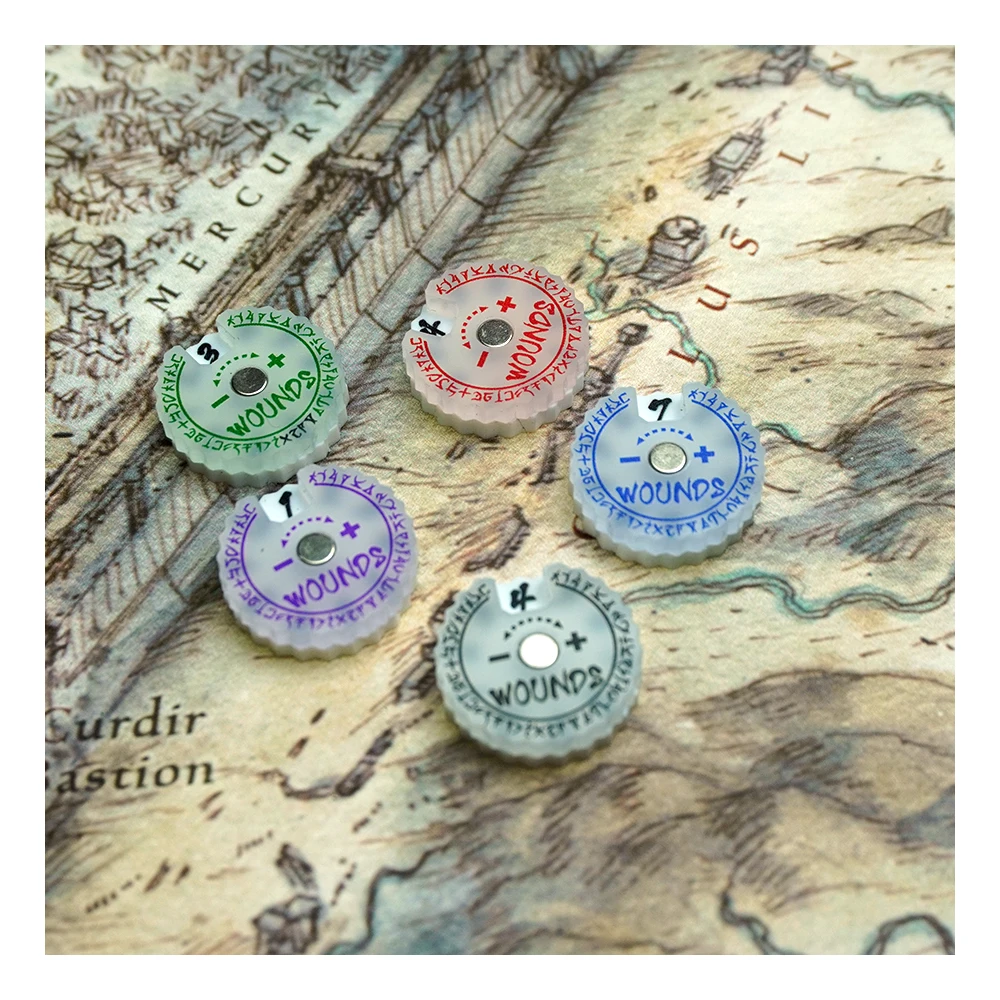 Rastreador de heridas de 20 mm - Game Token Counter reseña y precio