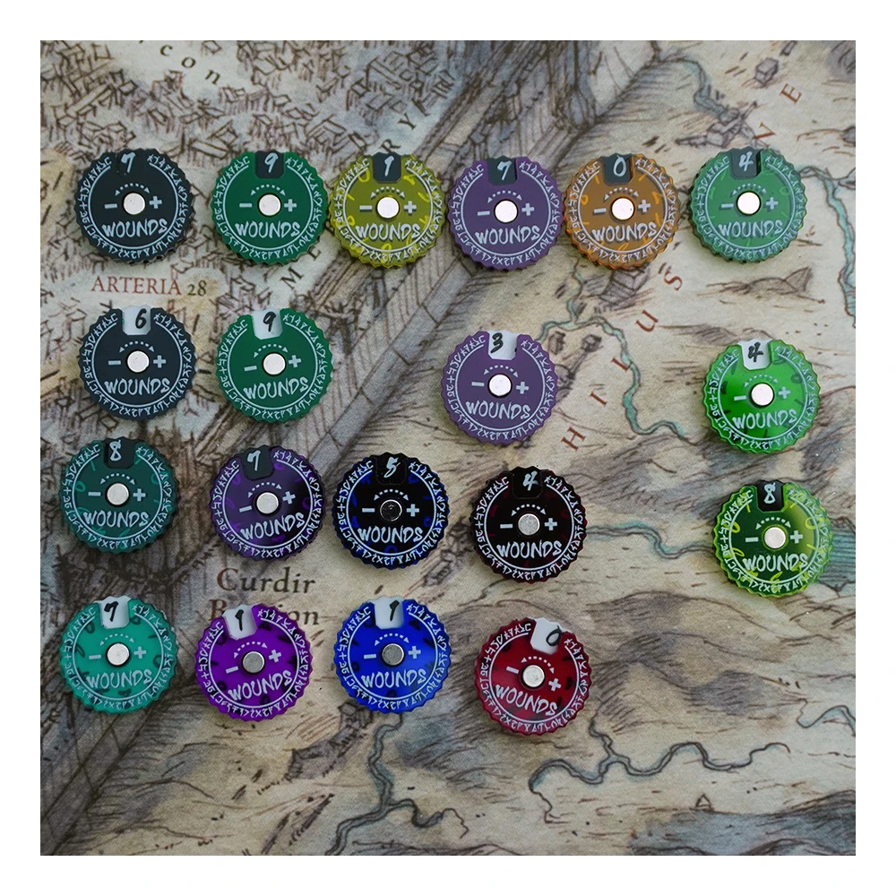 Rastreador de heridas de 20 mm - Game Token Counter reseña y precio